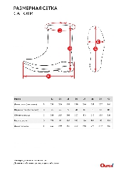 Таблица размеров одежды