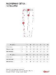 Таблица размеров одежды