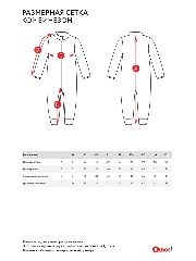 Таблица размеров одежды