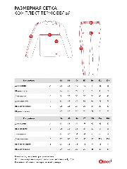 Таблица размеров одежды