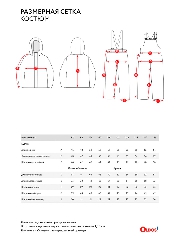 Таблица размеров одежды