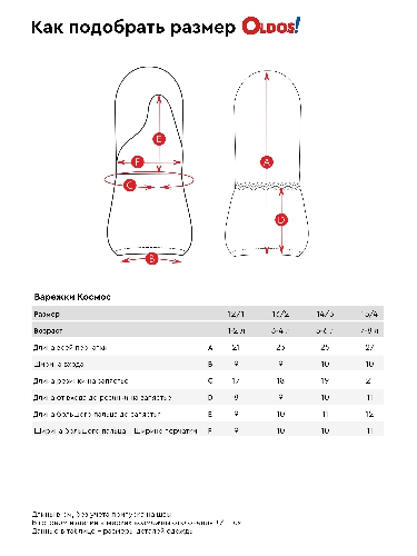 Таблица размеров одежды