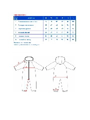 Таблица размеров одежды