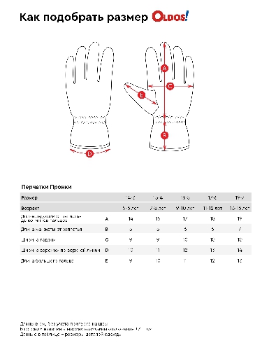 Таблица размеров одежды