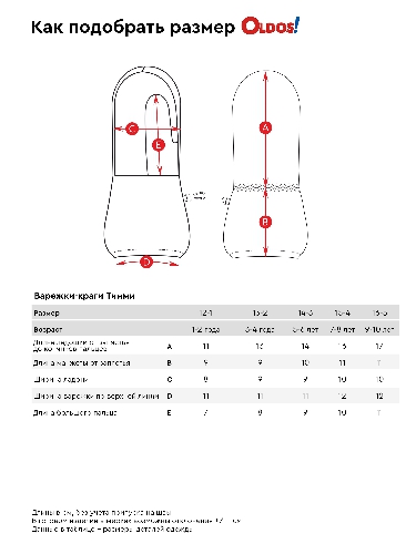 Таблица размеров одежды
