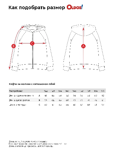 Таблица размеров одежды