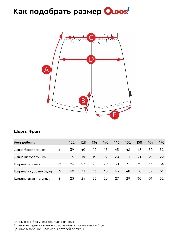 Таблица размеров одежды