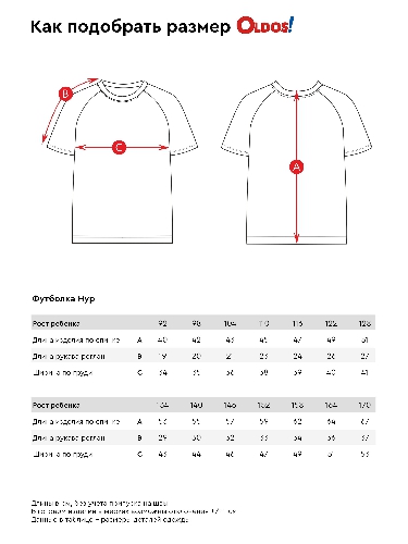 Таблица размеров одежды